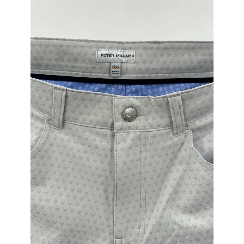 Peter Millar Gray Patterned Chinos - image 6